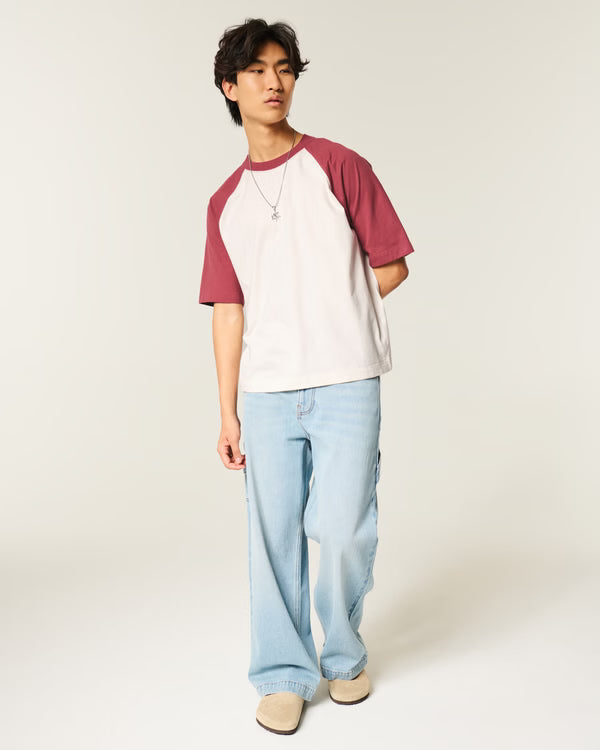 Hollister - Boxy Heavyweight Washed Cotton Crew T-Shirt