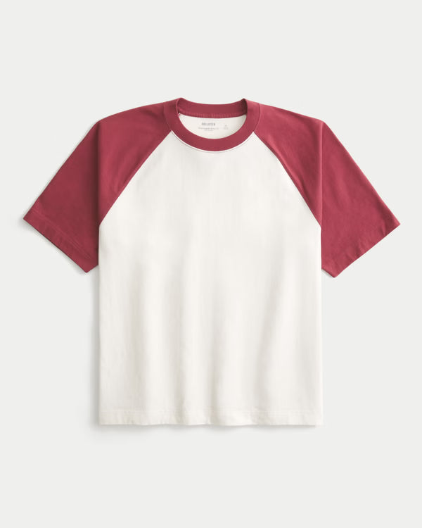 Hollister - Boxy Heavyweight Washed Cotton Crew T-Shirt