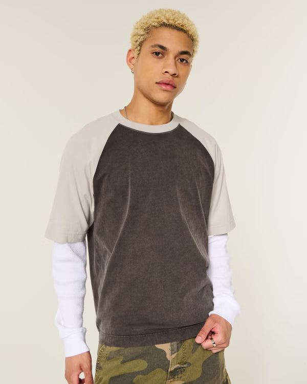 Hollister - Boxy Heavyweight Washed Cotton Crew T-Shirt