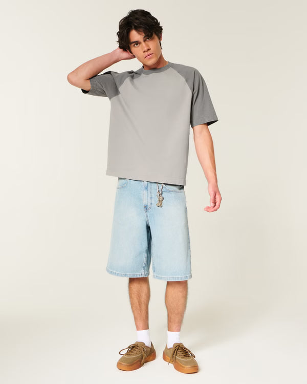 Hollister - Boxy Heavyweight Washed Cotton Crew T-Shirt
