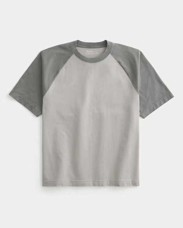 Hollister - Boxy Heavyweight Washed Cotton Crew T-Shirt