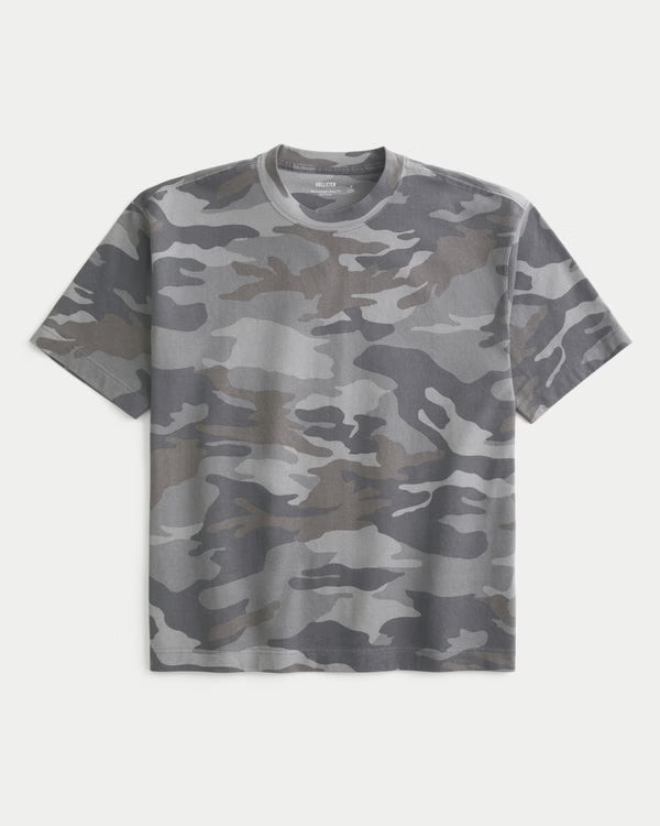 Hollister - Boxy Heavyweight Logo Crew T-Shirt