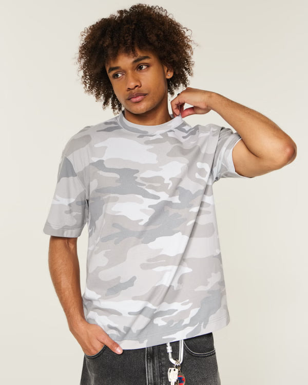 Hollister - Boxy Heavyweight Logo Crew T-Shirt