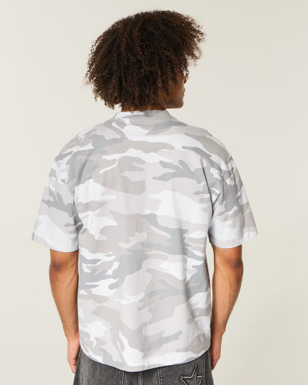 Hollister - Boxy Heavyweight Logo Crew T-Shirt
