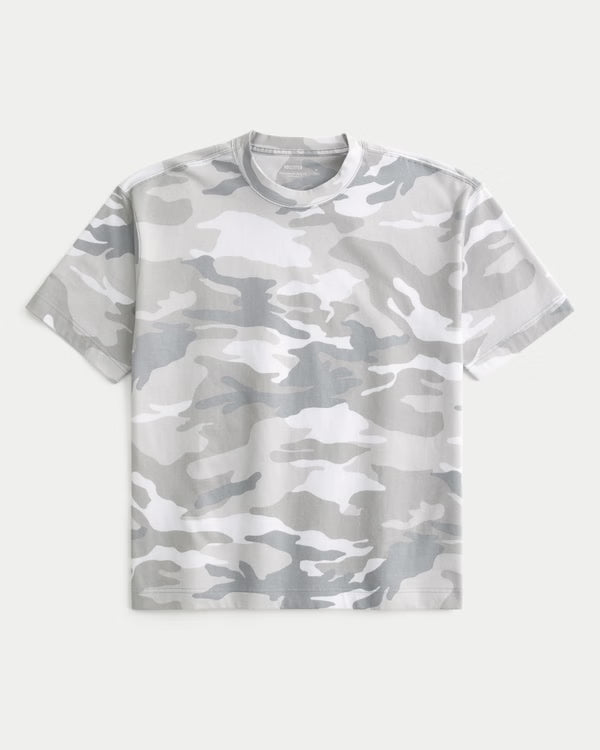 Hollister - Boxy Heavyweight Logo Crew T-Shirt