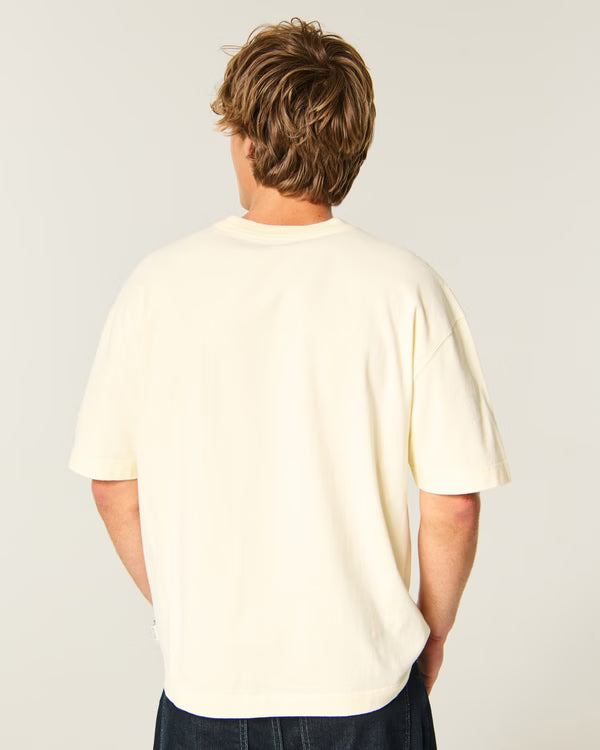 Hollister - Boxy Heavyweight Logo Crew T-Shirt