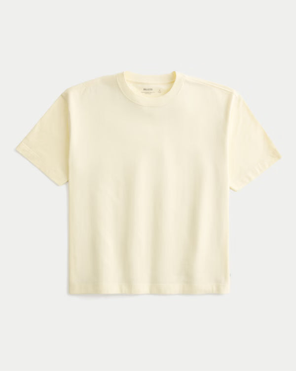 Hollister - Boxy Heavyweight Cotton Crew T-Shirt