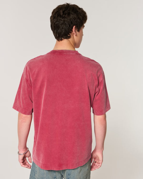 Hollister - Boxy Heavyweight Logo Crew T-Shirt