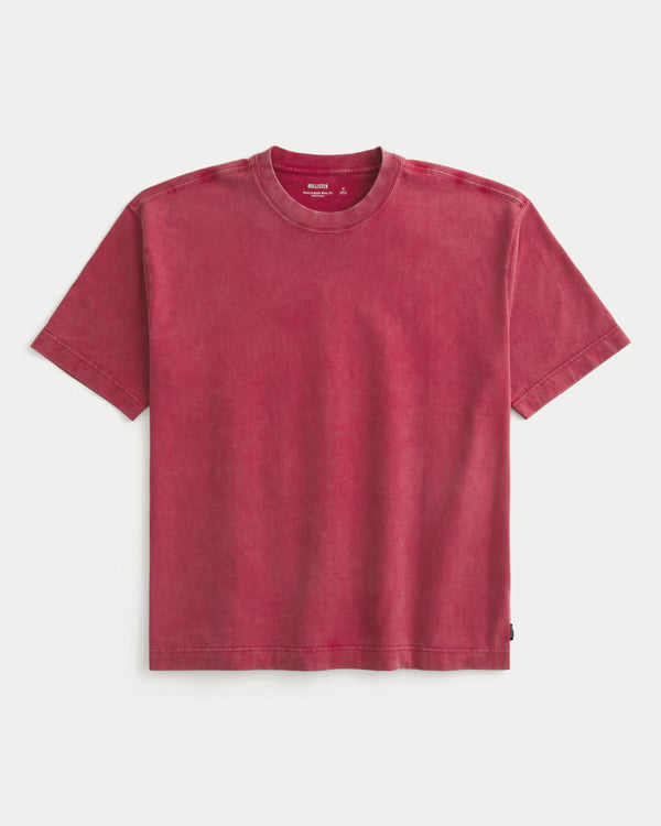 Hollister - Boxy Heavyweight Logo Crew T-Shirt