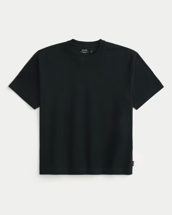 Hollister - Boxy Heavyweight Cotton Crew T-Shirt