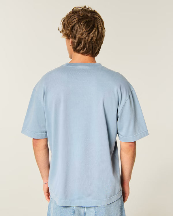 Hollister - Boxy Heavyweight Logo Crew T-Shirt