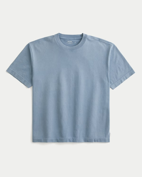 Hollister - Boxy Heavyweight Logo Crew T-Shirt