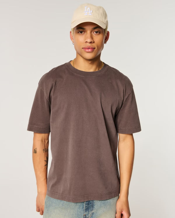 Hollister - Boxy Heavyweight Cotton Crew T-Shirt