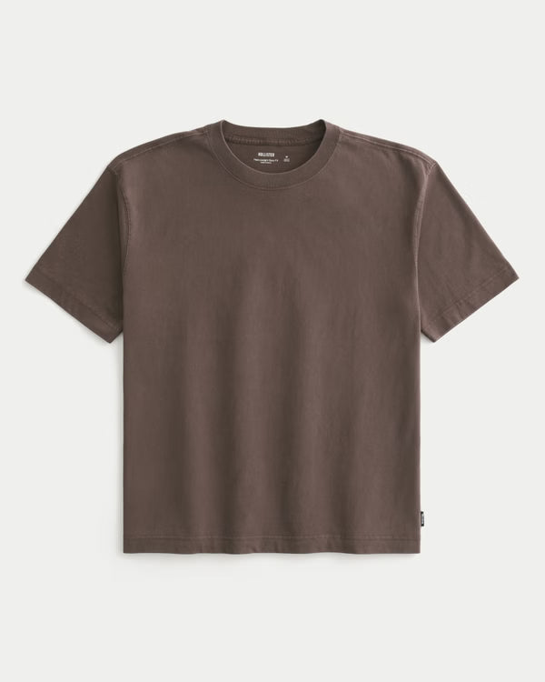 Hollister - Boxy Heavyweight Cotton Crew T-Shirt