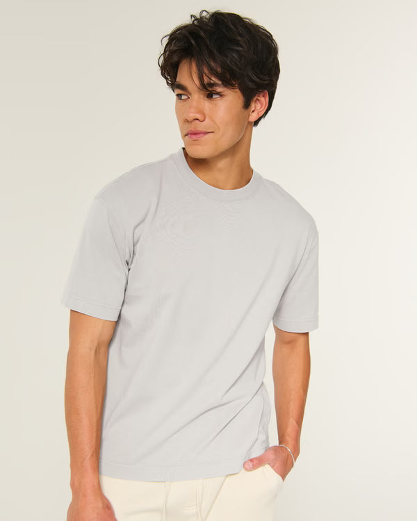 Hollister - Boxy Heavyweight Logo Crew T-Shirt
