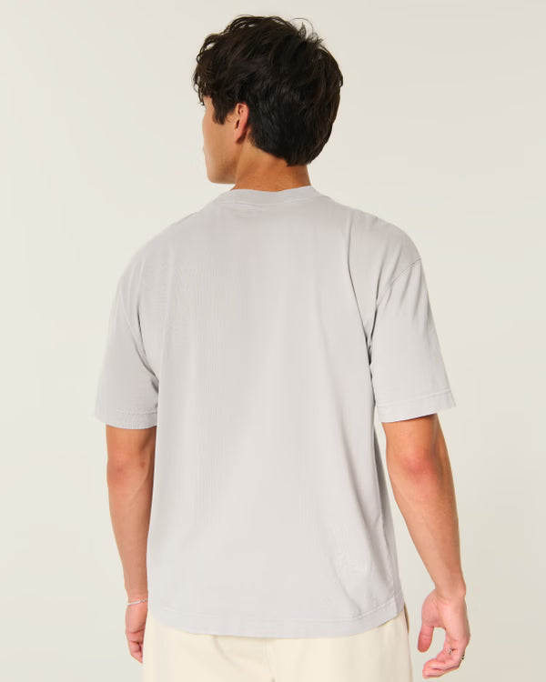 Hollister - Boxy Heavyweight Logo Crew T-Shirt