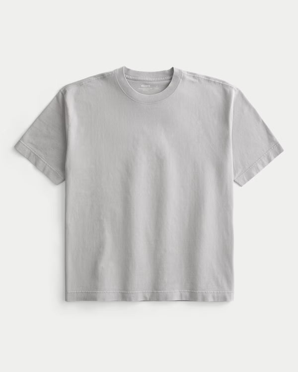 Hollister - Boxy Heavyweight Logo Crew T-Shirt