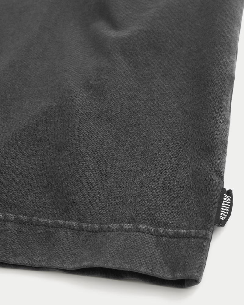 Hollister - Boxy Heavyweight Logo Crew T-Shirt