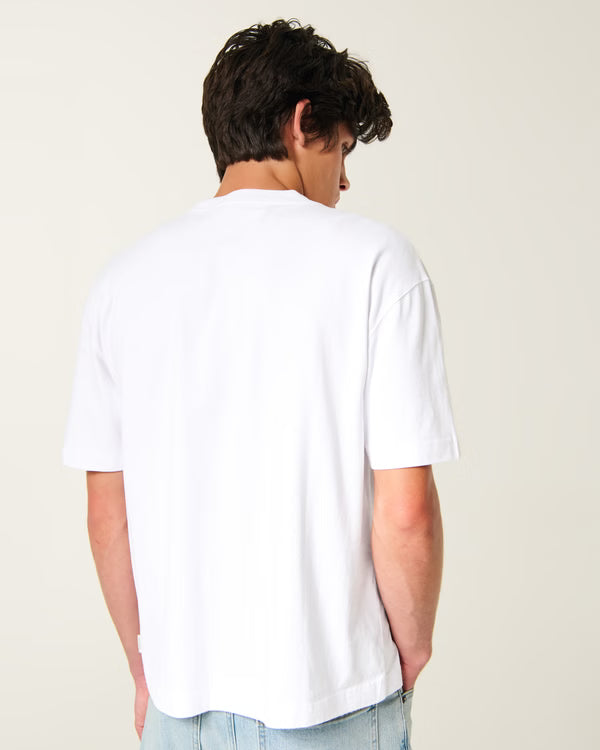 Hollister - Boxy Heavyweight Logo Crew T-Shirt