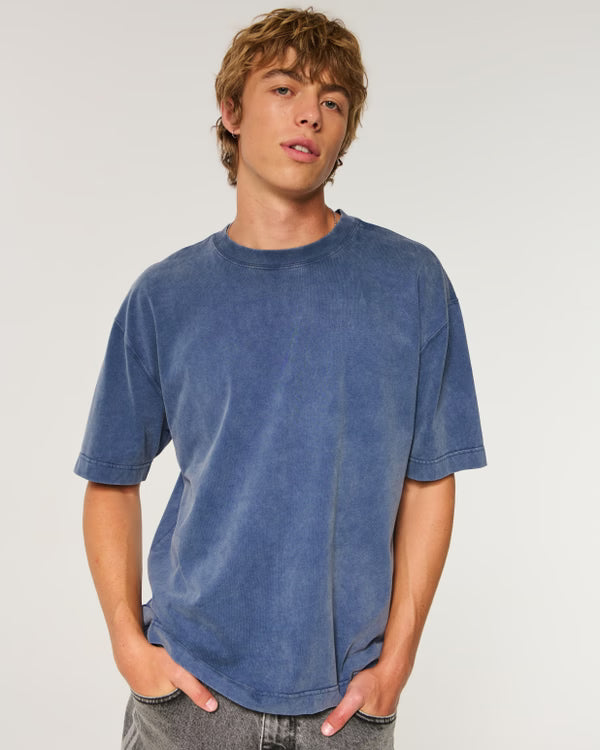 Hollister - Boxy Heavyweight Cotton Crew T-Shirt