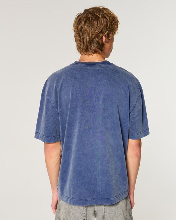 Hollister - Boxy Heavyweight Logo Crew T-Shirt