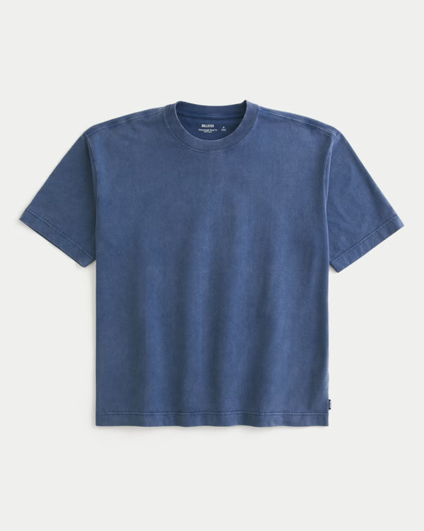 Hollister - Boxy Heavyweight Cotton Crew T-Shirt
