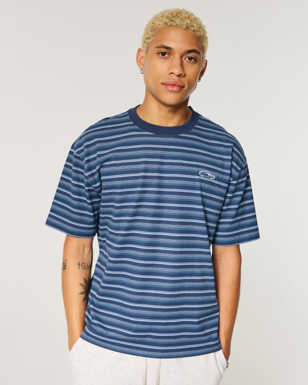Hollister - Boxy Heavyweight Logo Crew T-Shirt