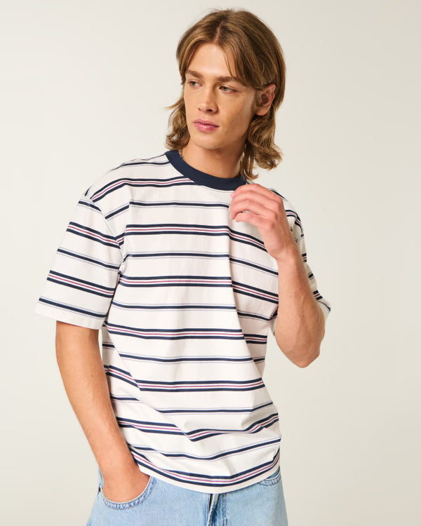 Hollister - Boxy Heavyweight Cotton Crew T-Shirt