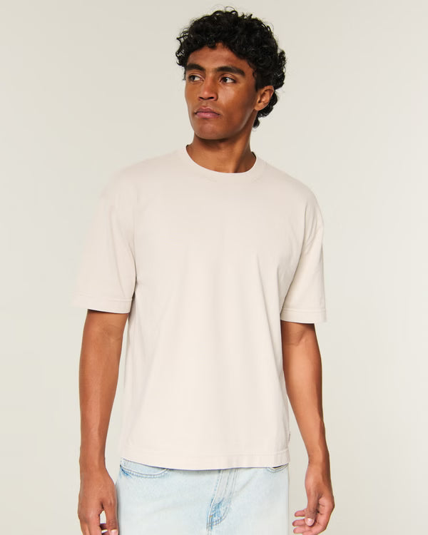 Hollister - Boxy Heavyweight Cotton Crew T-Shirt