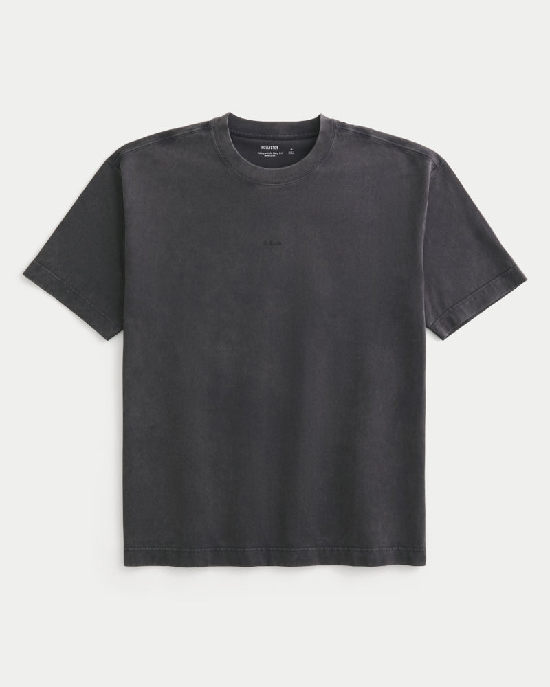 Hollister - Boxy Heavyweight Micro Logo Crew T-Shirt