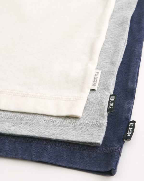 Hollister - Long-Sleeve Layering Crew T-Shirt 3-Pack