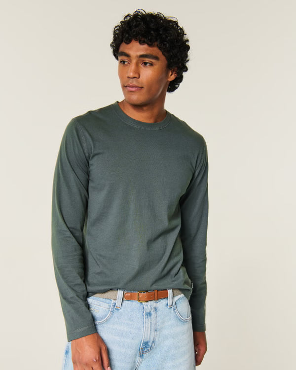 Hollister - Long-Sleeve Cotton Layering T-Shirt
