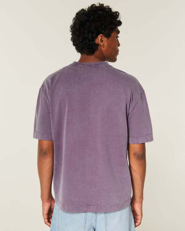 Hollister - Boxy Heavyweight Logo Crew T-Shirt