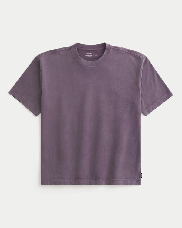 Hollister - Boxy Heavyweight Logo Crew T-Shirt