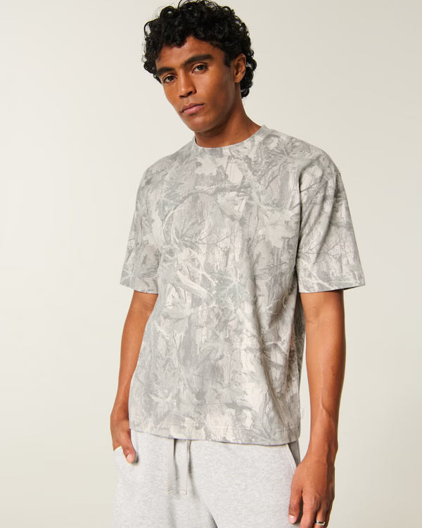 Hollister - Boxy Heavyweight Logo Crew T-Shirt
