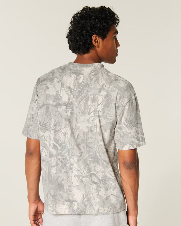 Hollister - Boxy Heavyweight Logo Crew T-Shirt