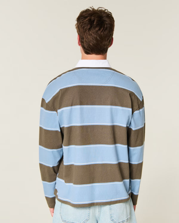 Hollister - Boxy Heavyweight Long-Sleeve Rugby Polo