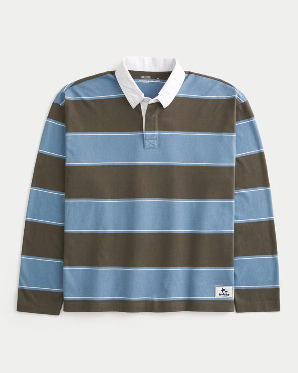 Hollister - Boxy Heavyweight Long-Sleeve Rugby Polo