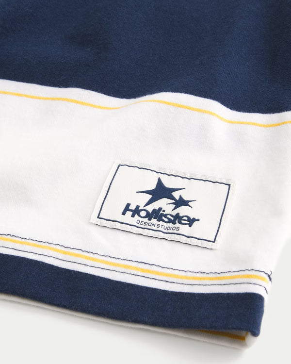 Hollister - Boxy Heavyweight Long-Sleeve Rugby Polo