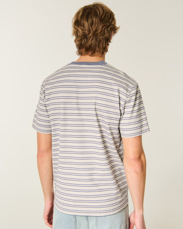 Hollister - Relaxed HeavyWeight Cotton Logo Crew T Shirt IMMEDIATE