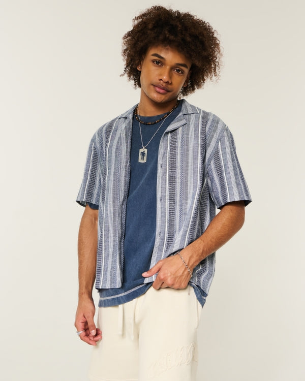 Hollister - Boxy Short-Sleeve Textural Shirt