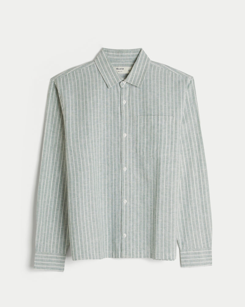 Hollister - Long-Sleeve Linen-Blend Shirt