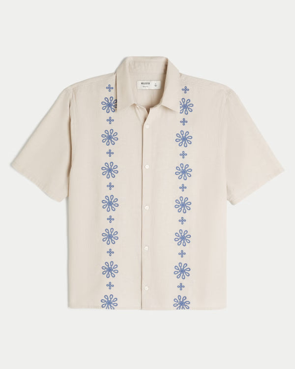 Hollister - Boxy Embroidered Shirt