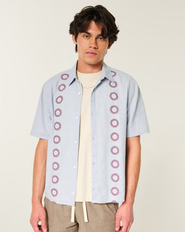 Hollister - Boxy Embroidered Shirt