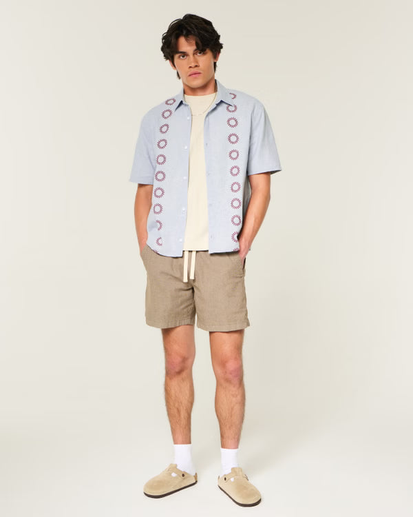 Hollister - Boxy Embroidered Shirt