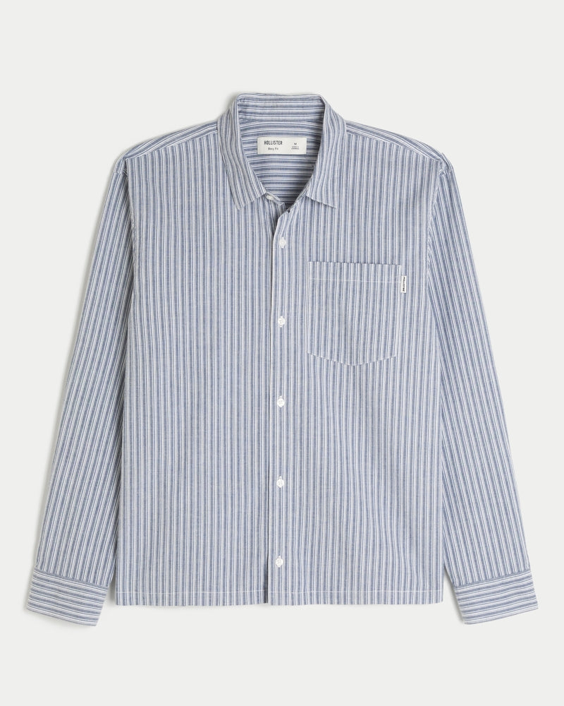 Hollister - Boxy Poplin Button Front Shirt