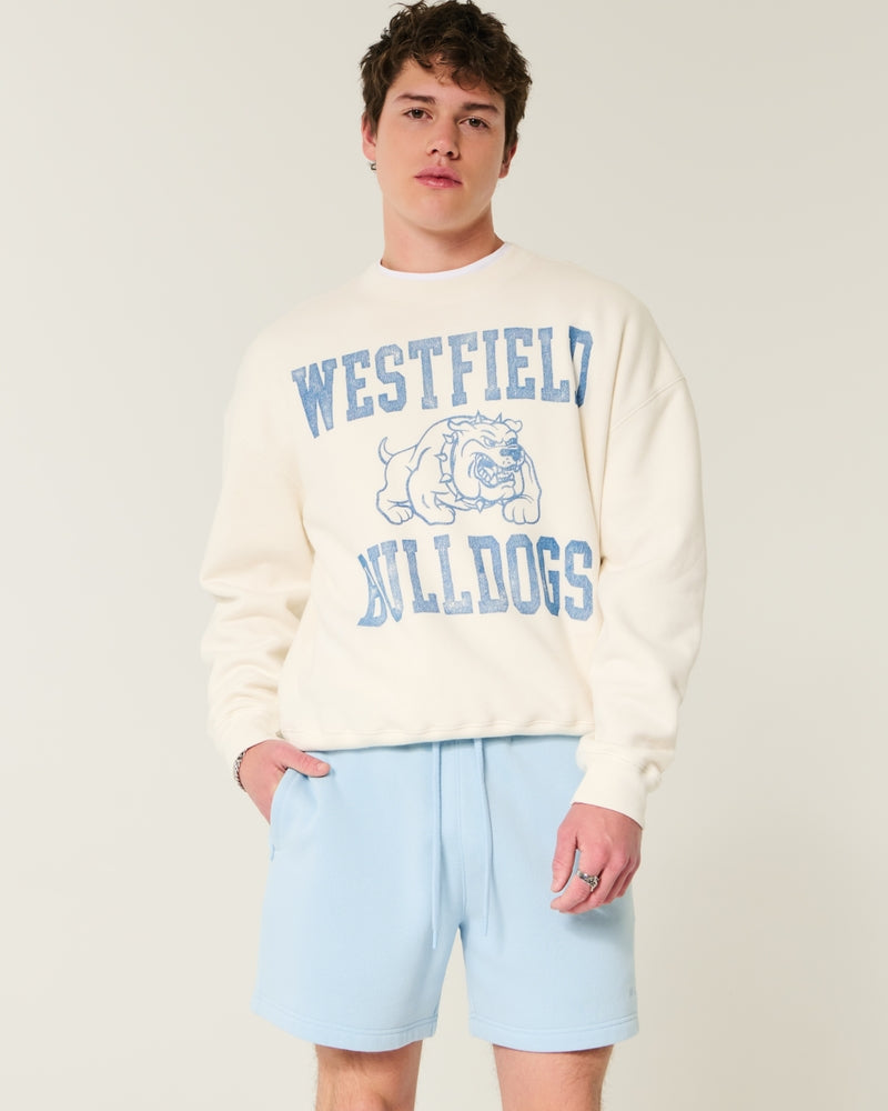 Mid-Thigh Camo Loose Fleece Shorts