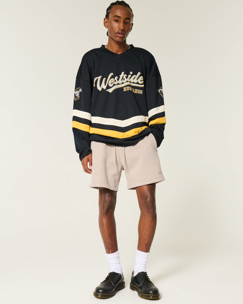 Mid-Thigh Camo Loose Fleece Shorts