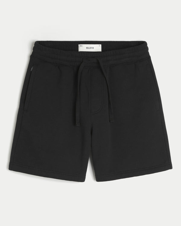 Hollister - Above-the-Knee Logo Graphic Baggy Fleece Shorts