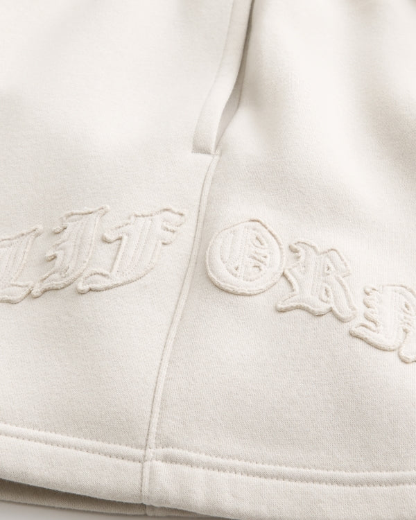 Hollister - Above-the-Knee Logo Graphic Baggy Fleece Shorts